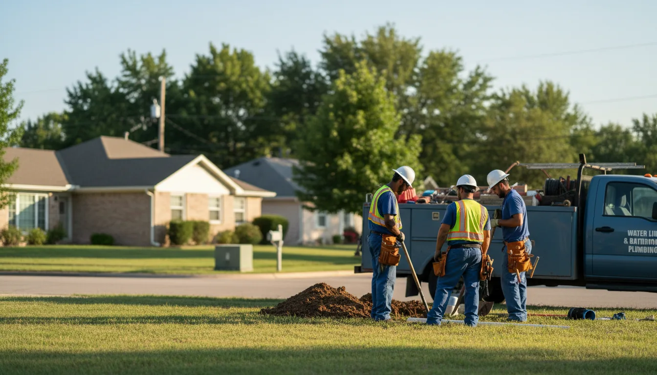 Residential water line and bathroom plumbing service in Glen Alpine, NC